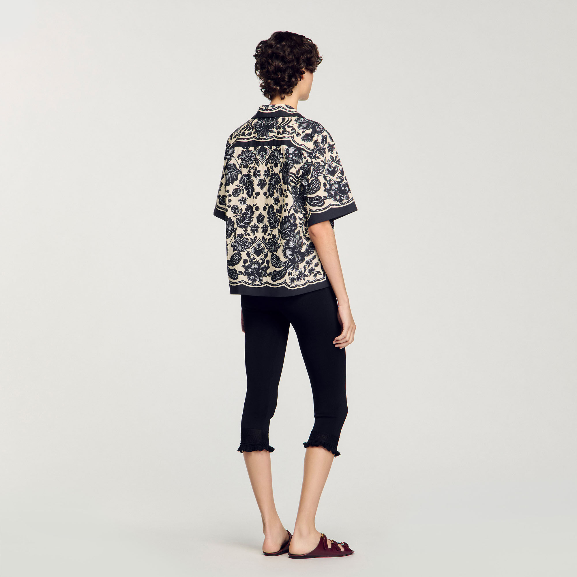 Camicia con stampa a fiori