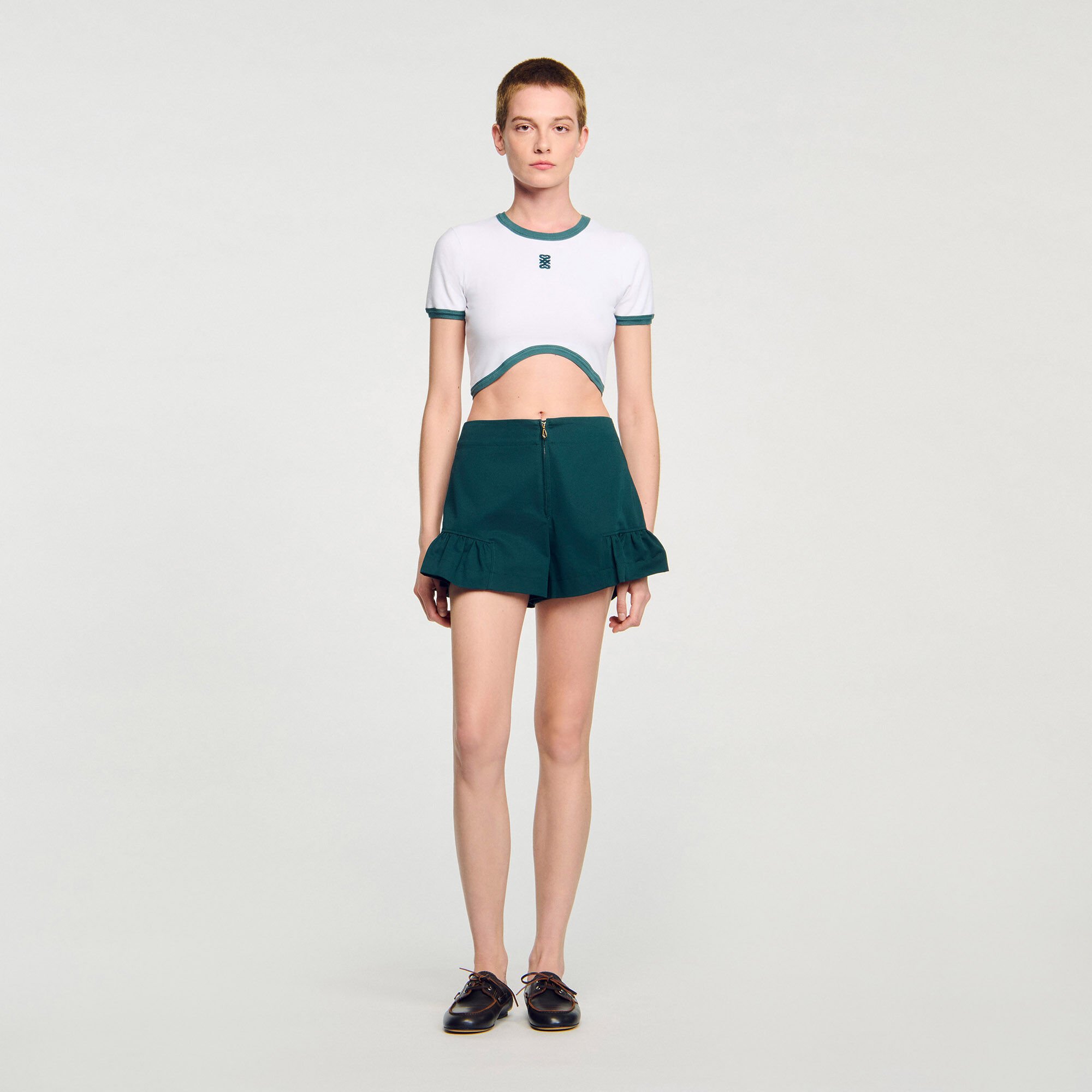 T-shirt corta bicolore