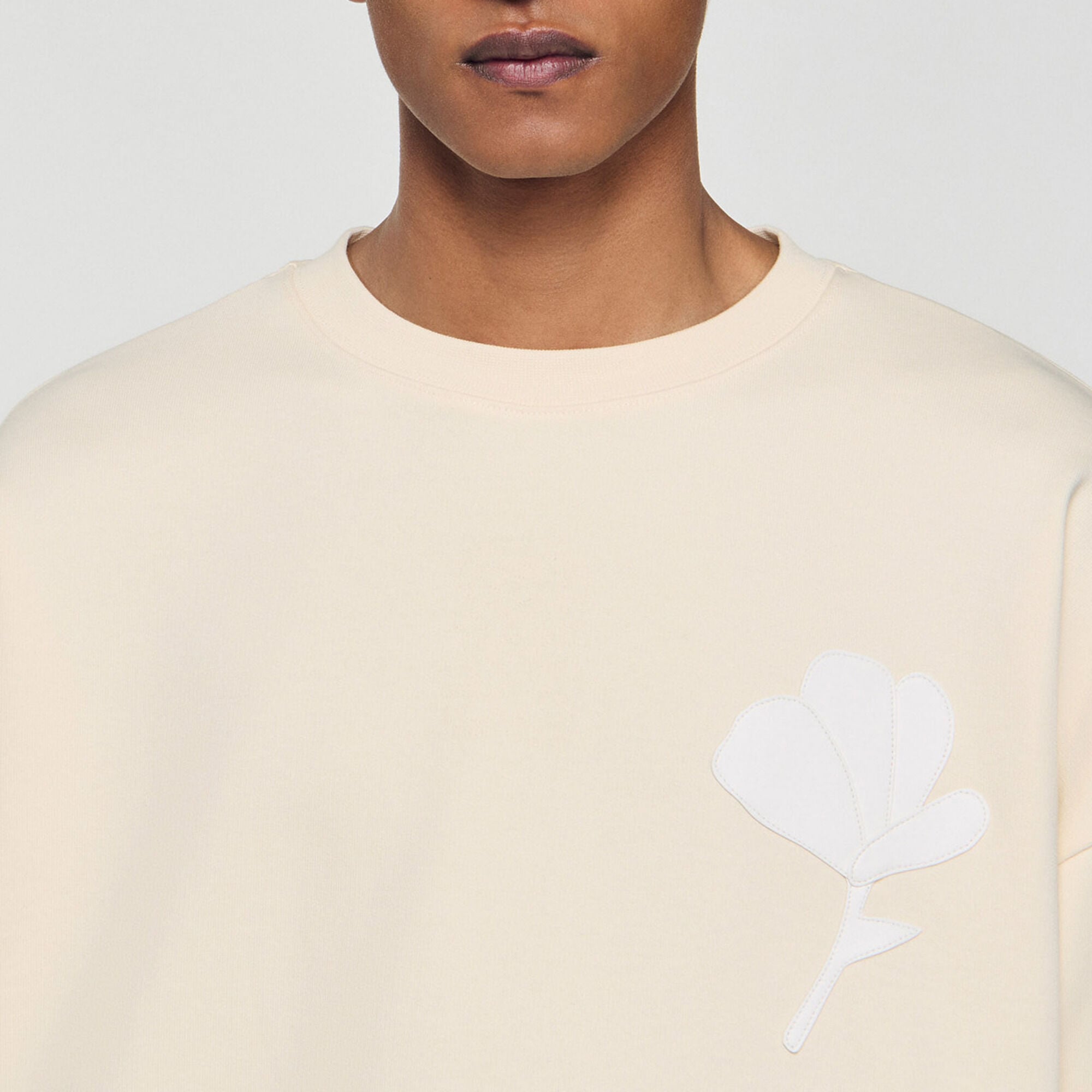 Felpa con inserto a fiore - Uomo | Sandro