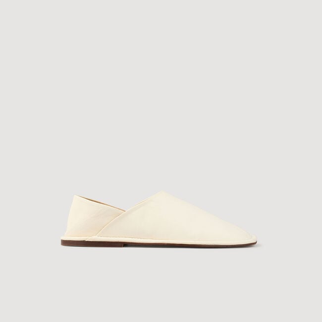 Slippers in pelle martellata
