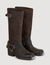 Stivali in pelle con fibbie