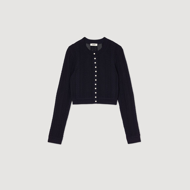 Cardigan in maglia pointelle