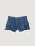 Shorts in denim con volant