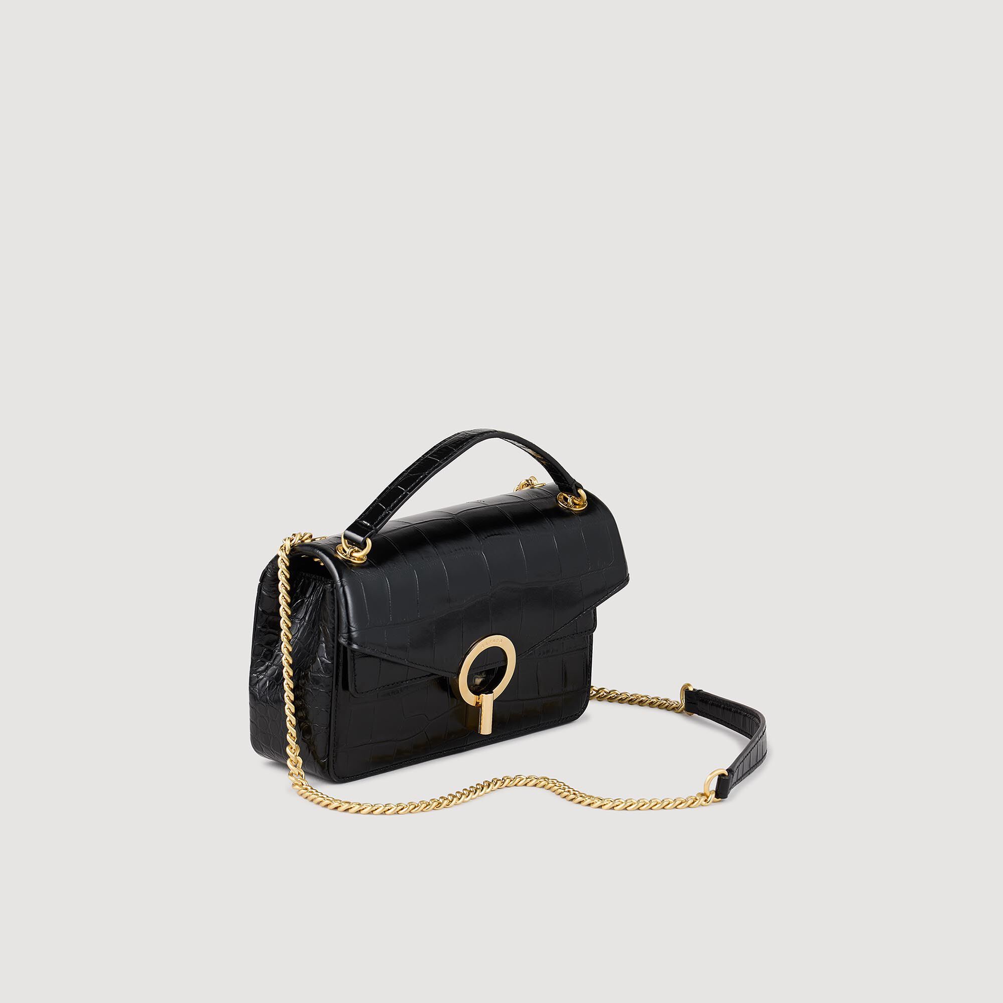 Borsa Yza in pelle con stampa cocco