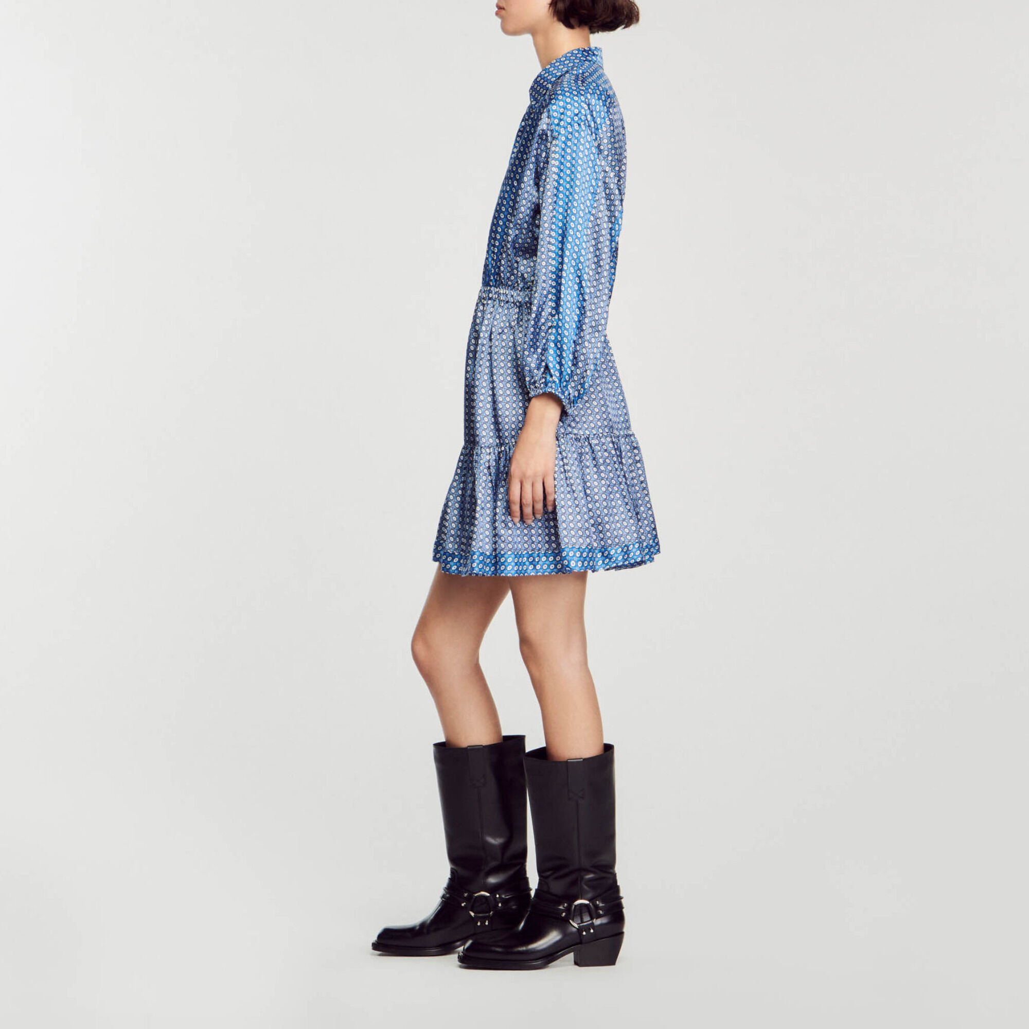 Abito corto con stampa cravatta