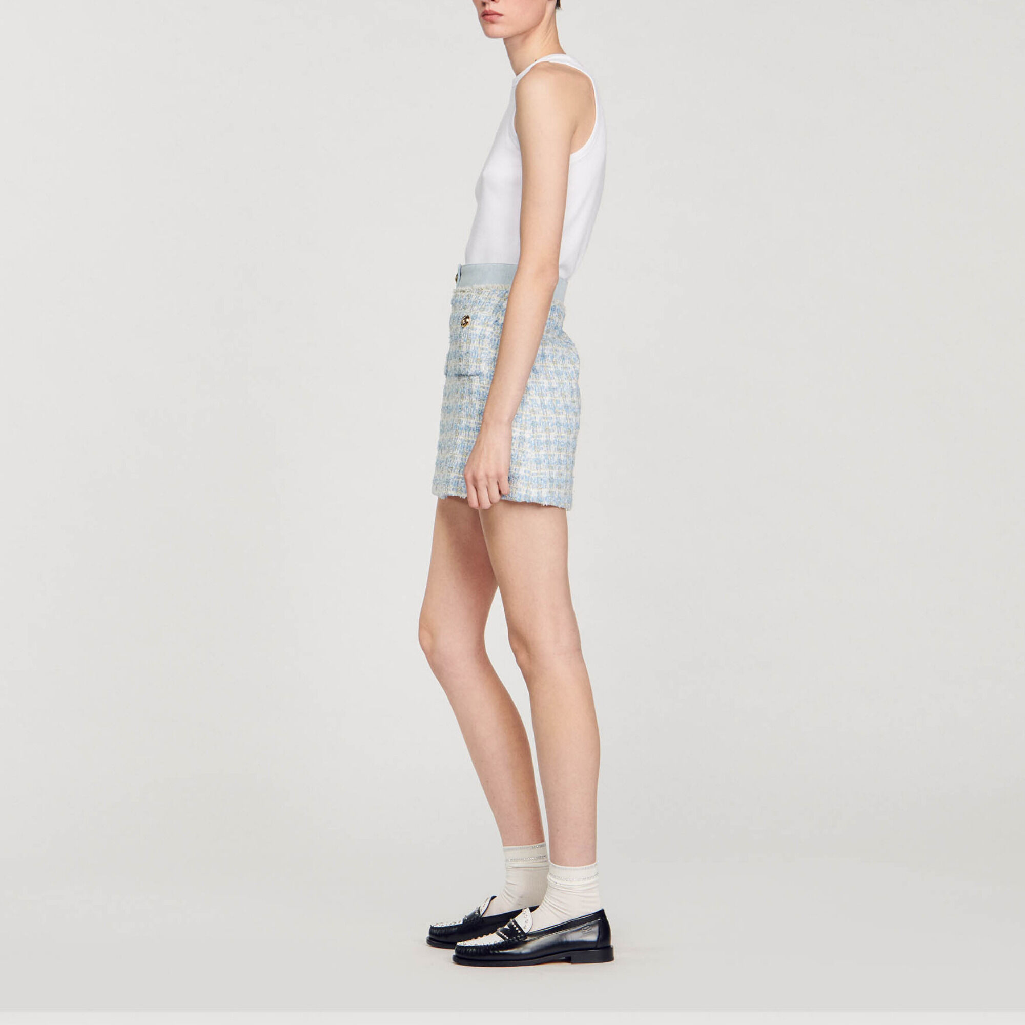 Gonna corta in tweed