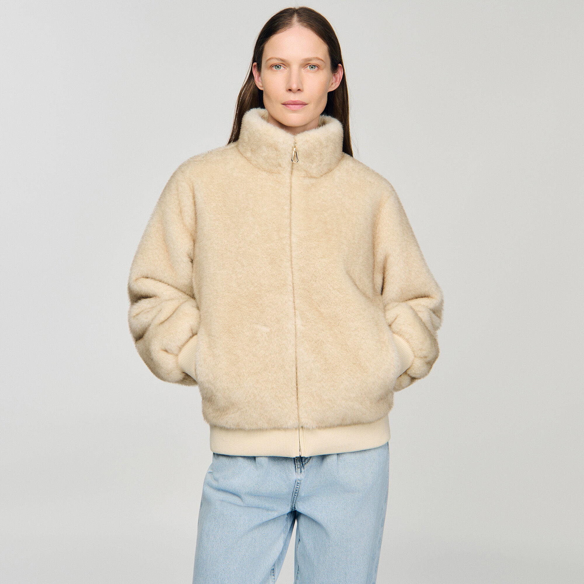 Giacca in ecopelliccia