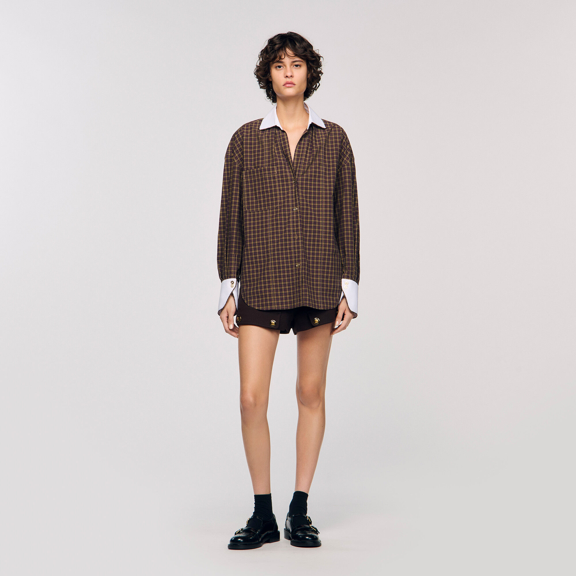 Camicia bicolore a quadri