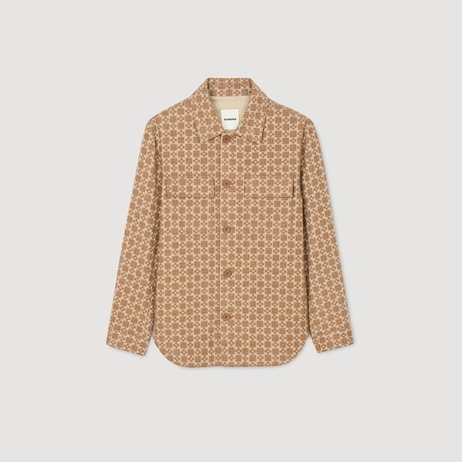 Overshirt a jacquard Square Cross