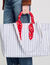 Tote bag in tela a righe