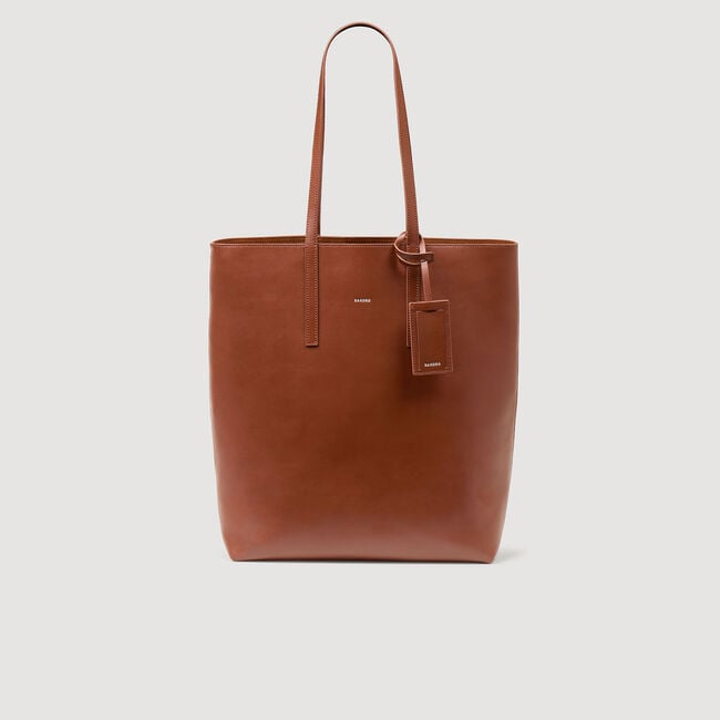 Shopping bag in pelle
