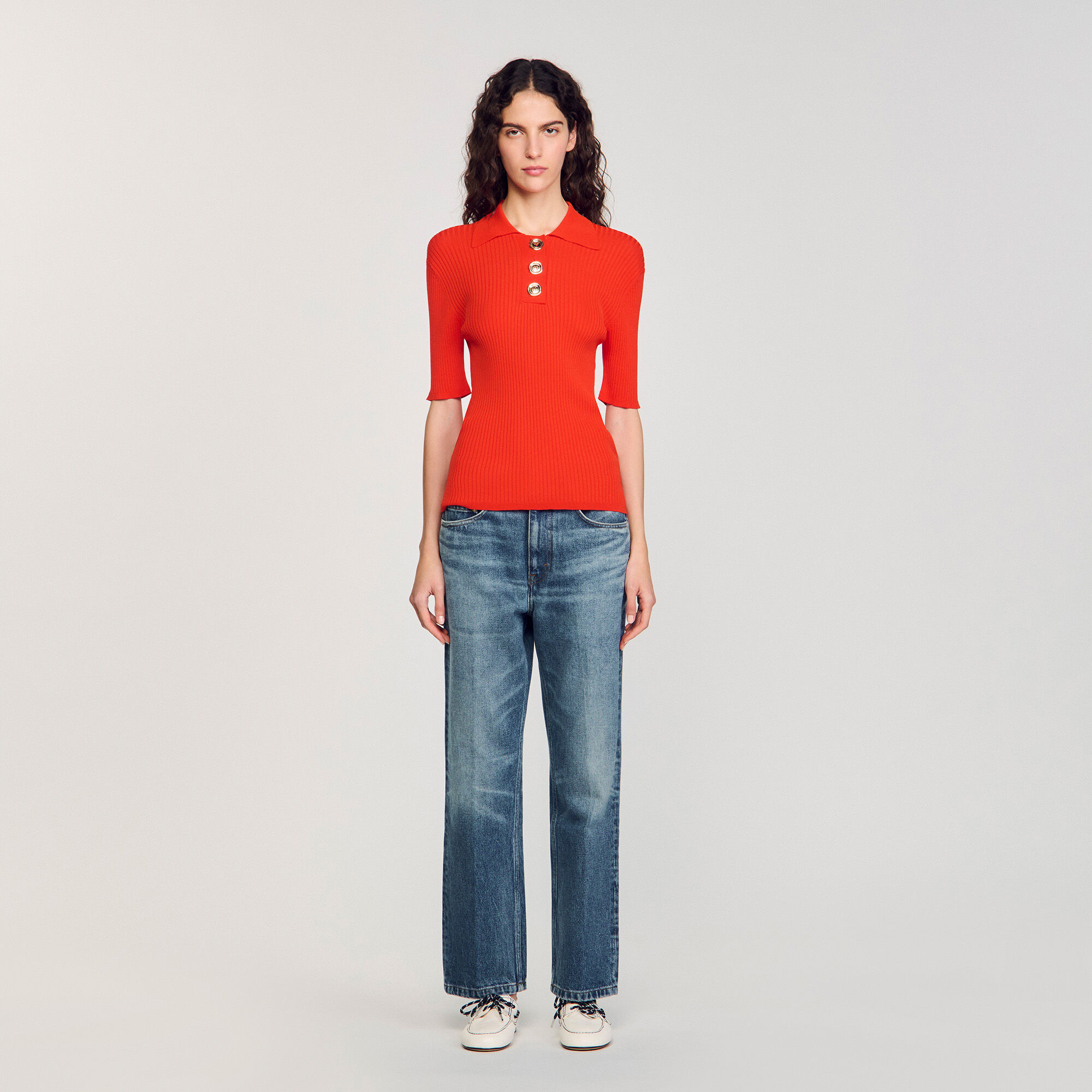 Maglione con colletto a polo
