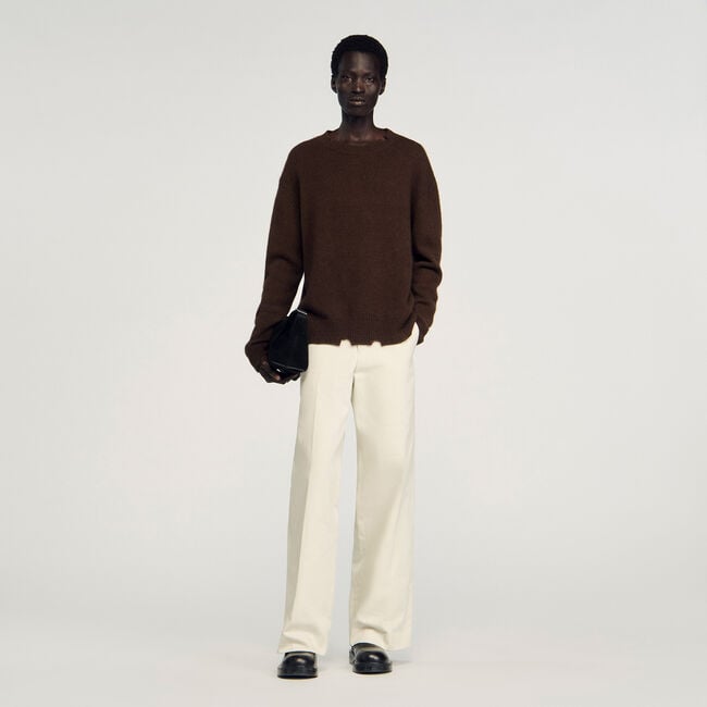 Maglione lana effetto stropicciato