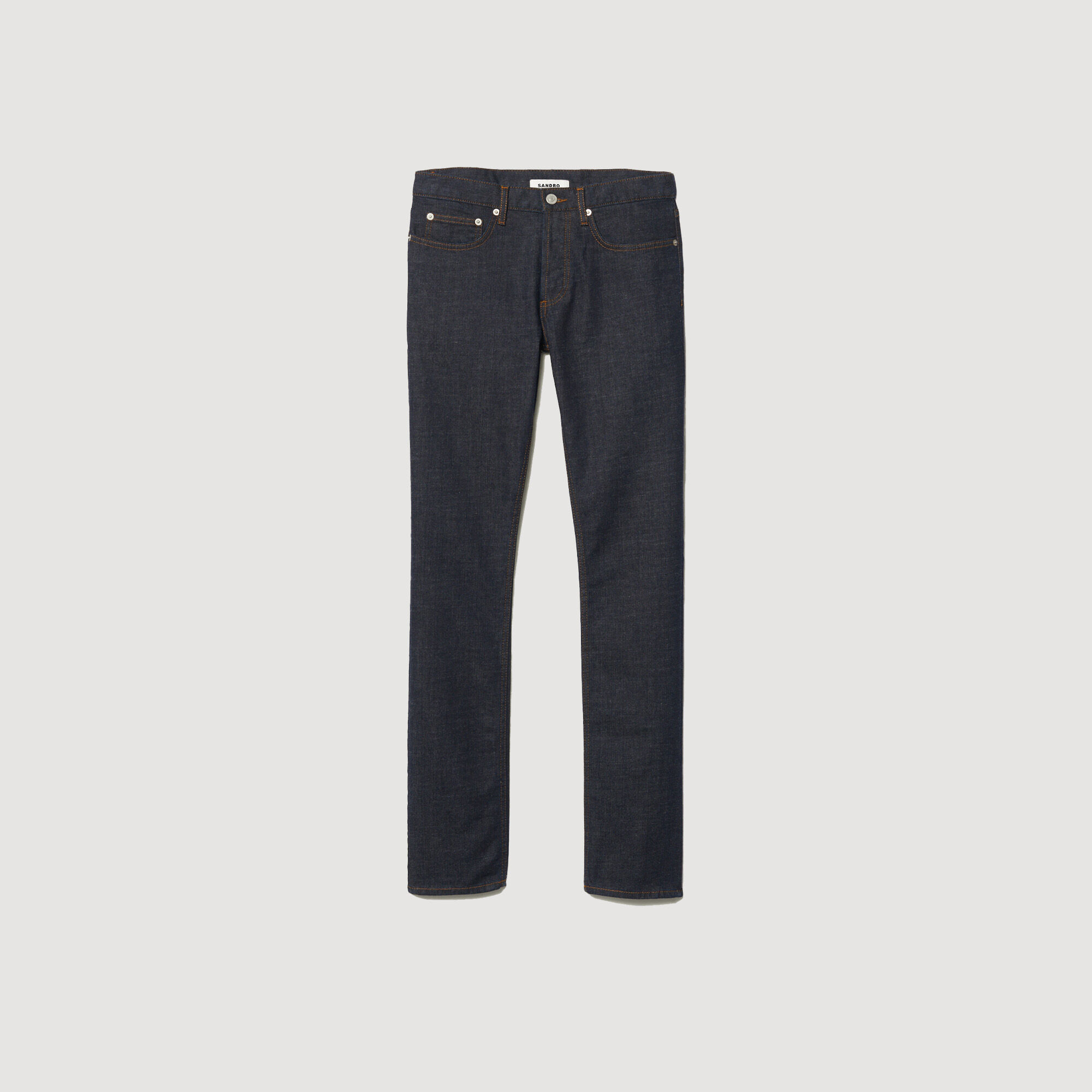 Jeans dritti con lavaggio Waterless