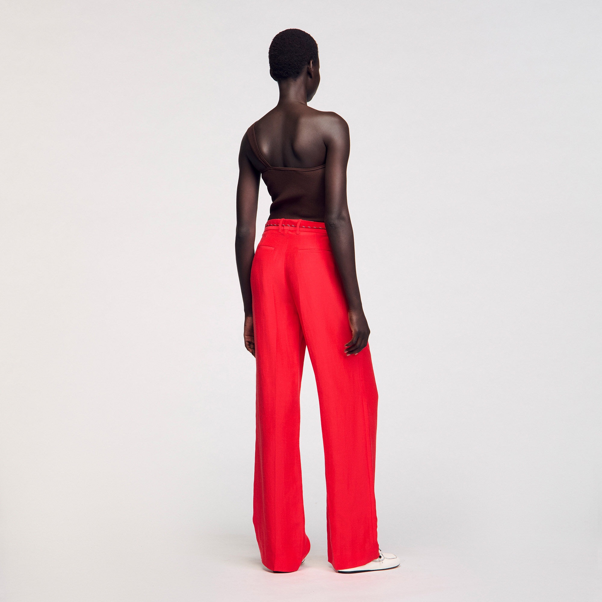 Pantaloni con cintura a cordino