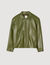 Giubbotto con zip in pelle