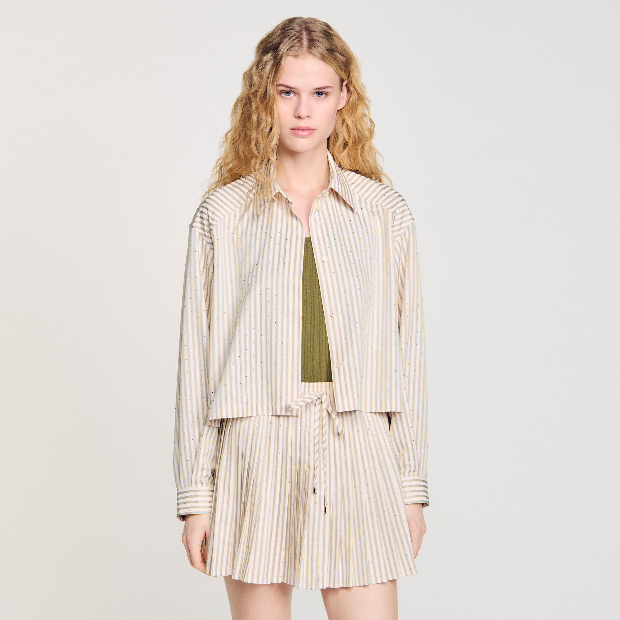 Camicia glitterata a righe
