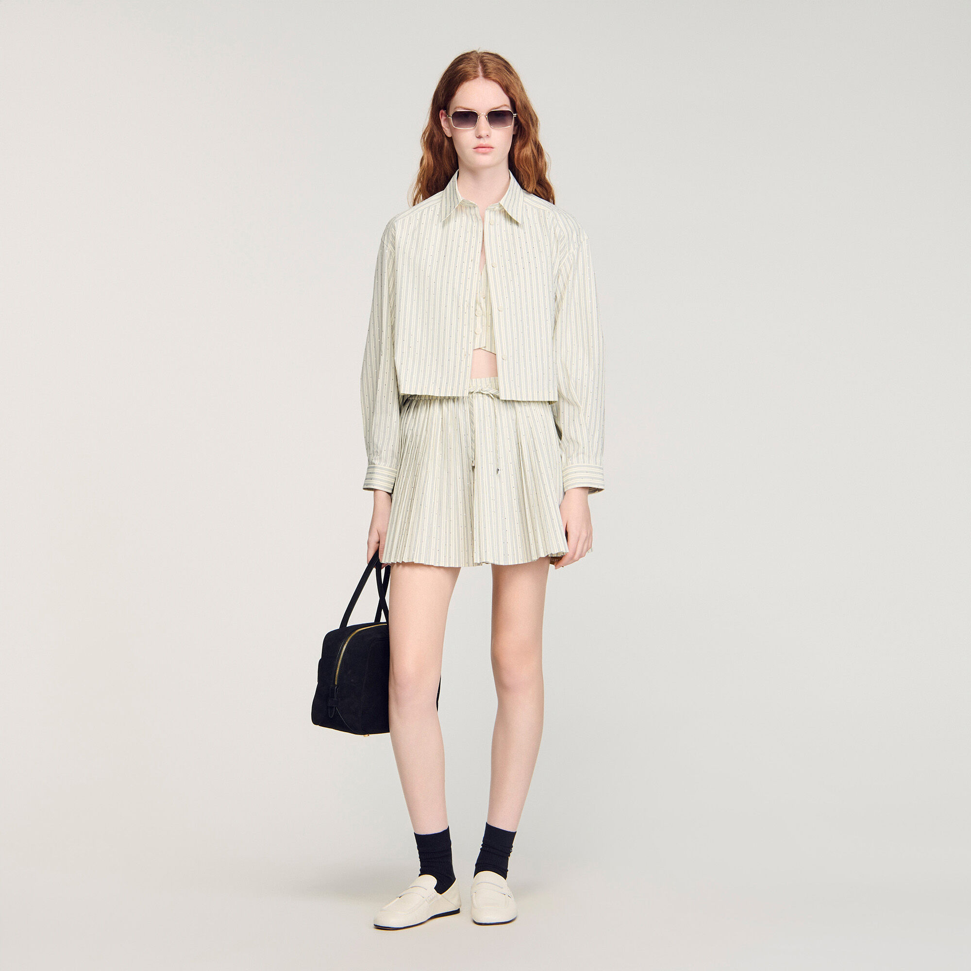 Camicia glitterata a righe