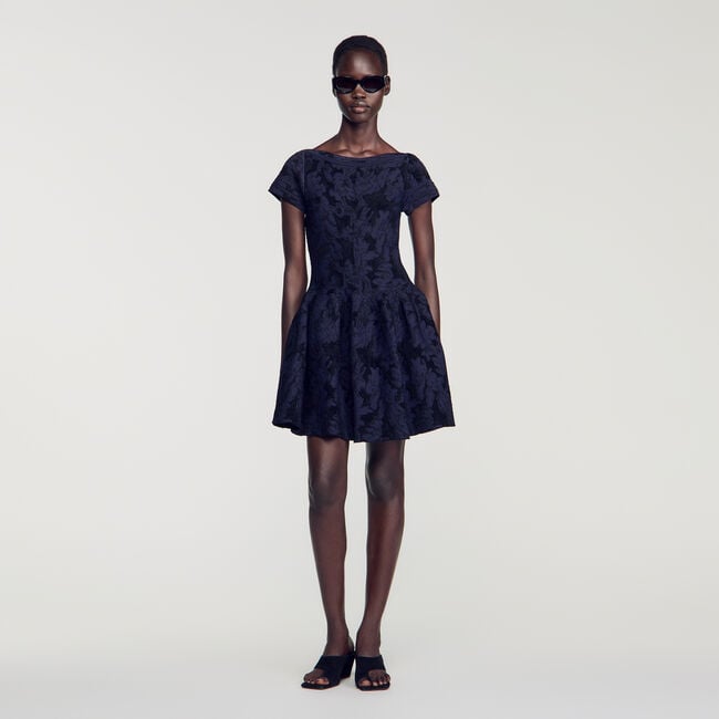 Abito in maglia jacquard a fiori - Donna | Sandro