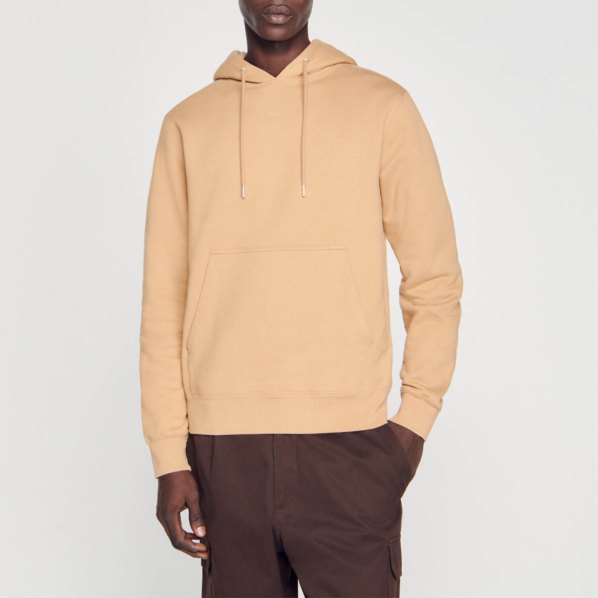 Felpa uomo ricamata in cotone biologico