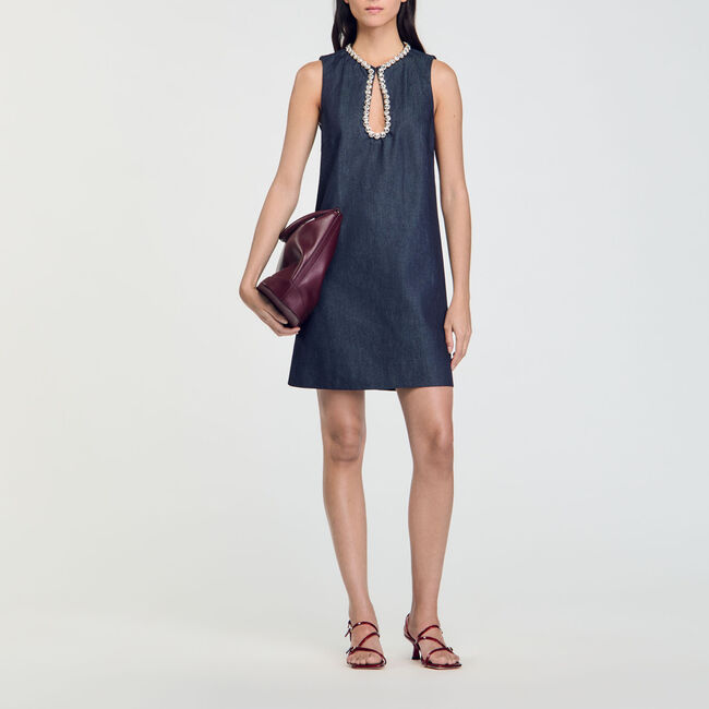 Abito corto con strass