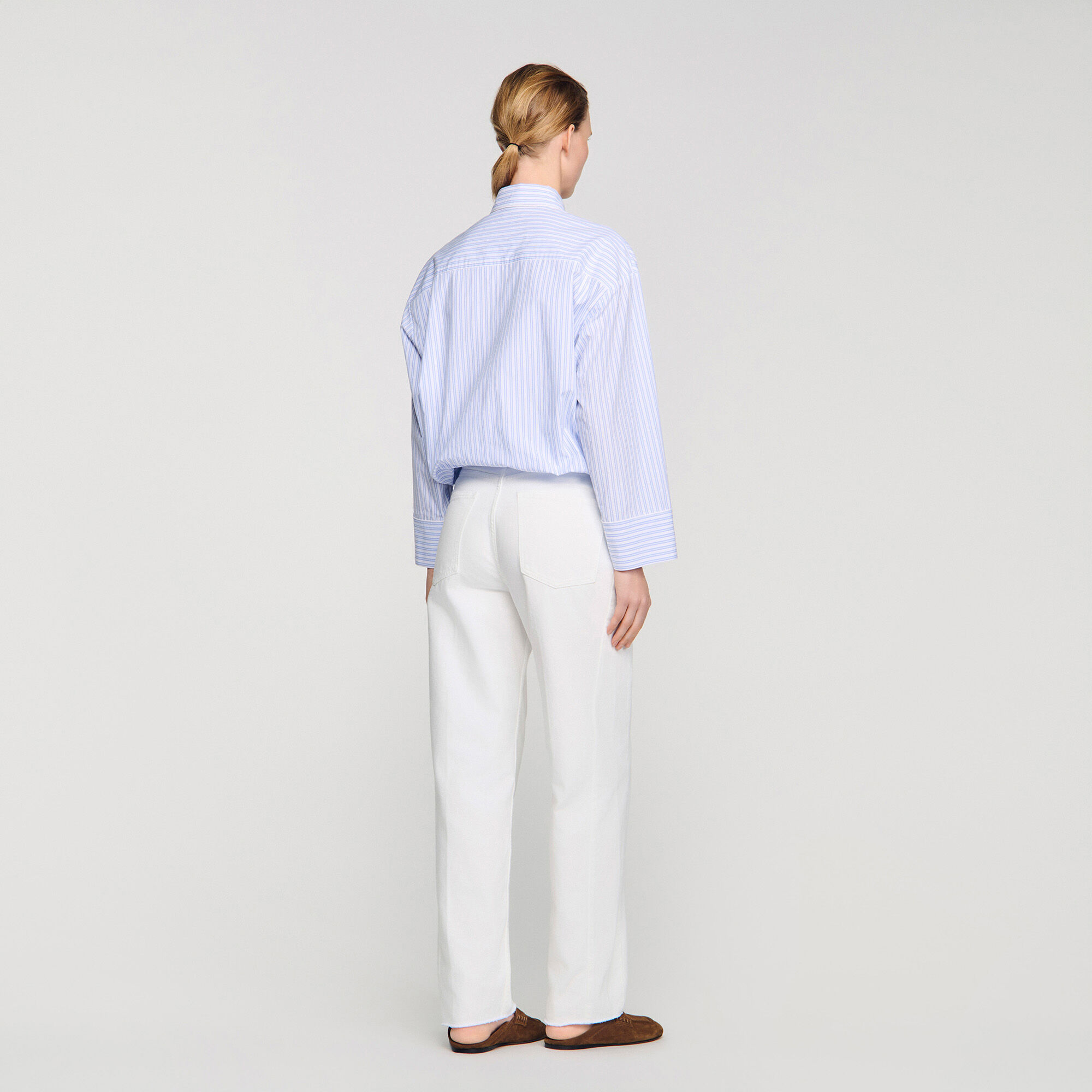 Camicia corta a righe