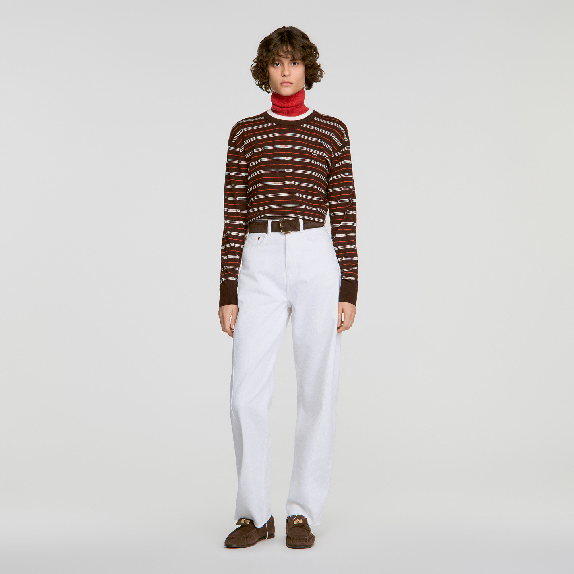 Maglione in lana a righe - Donna | Sandro
