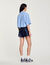 Camicia glitterata a maniche corte