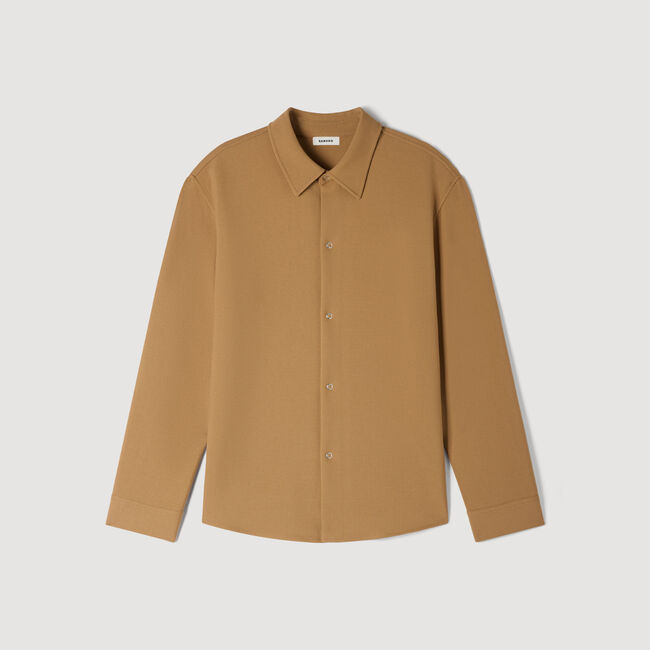 Camicia in jersey a maniche lunghe