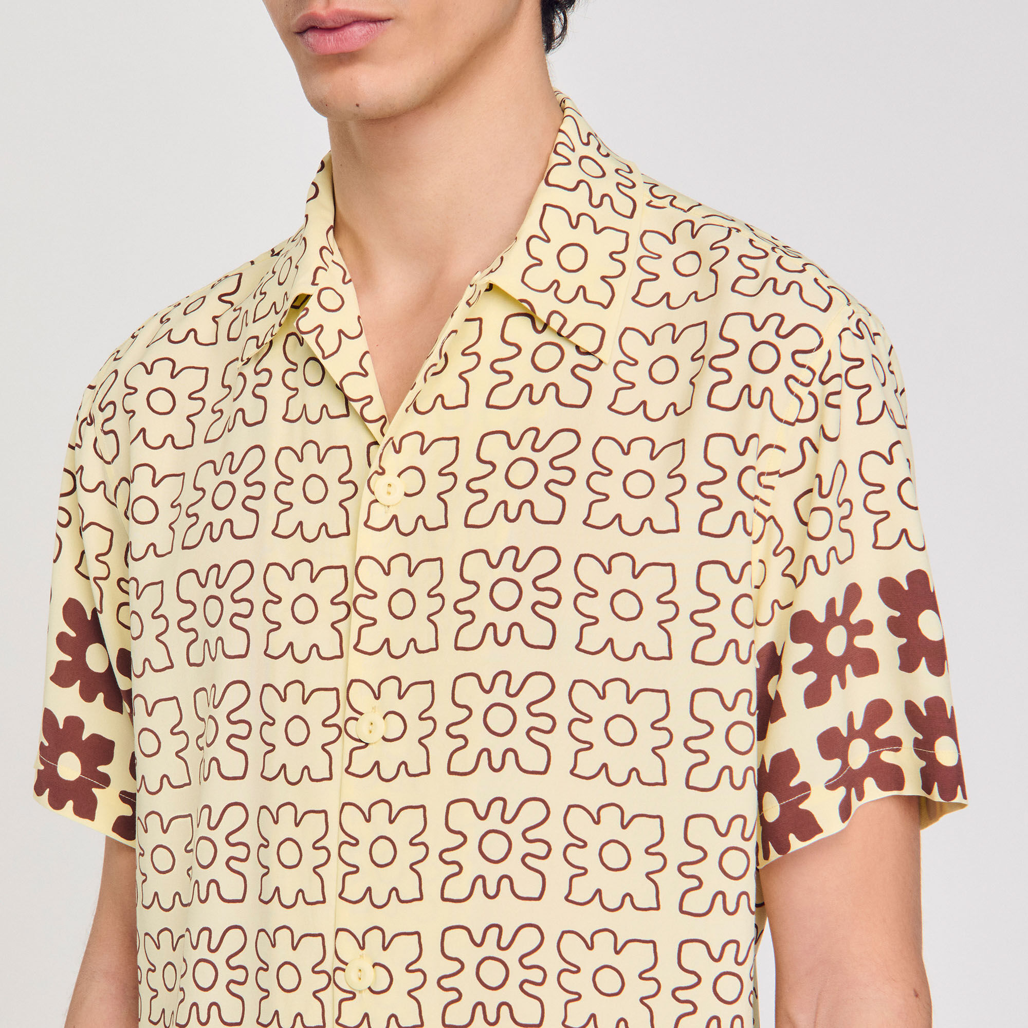 Camicia con stampa a fiori