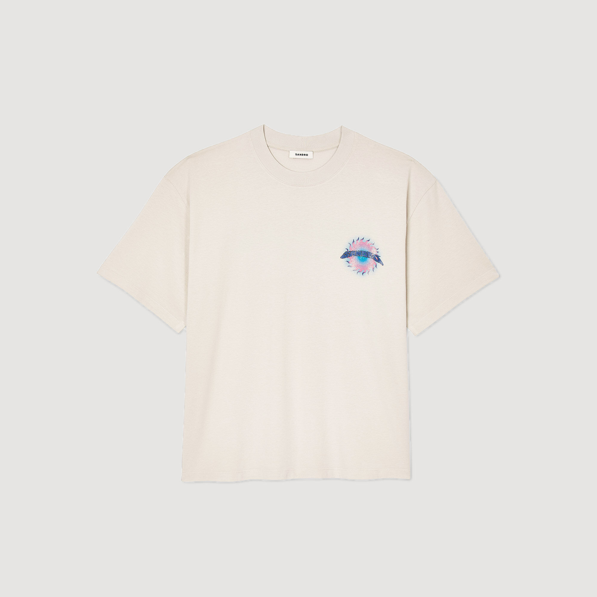 T-shirt con stampa a sole