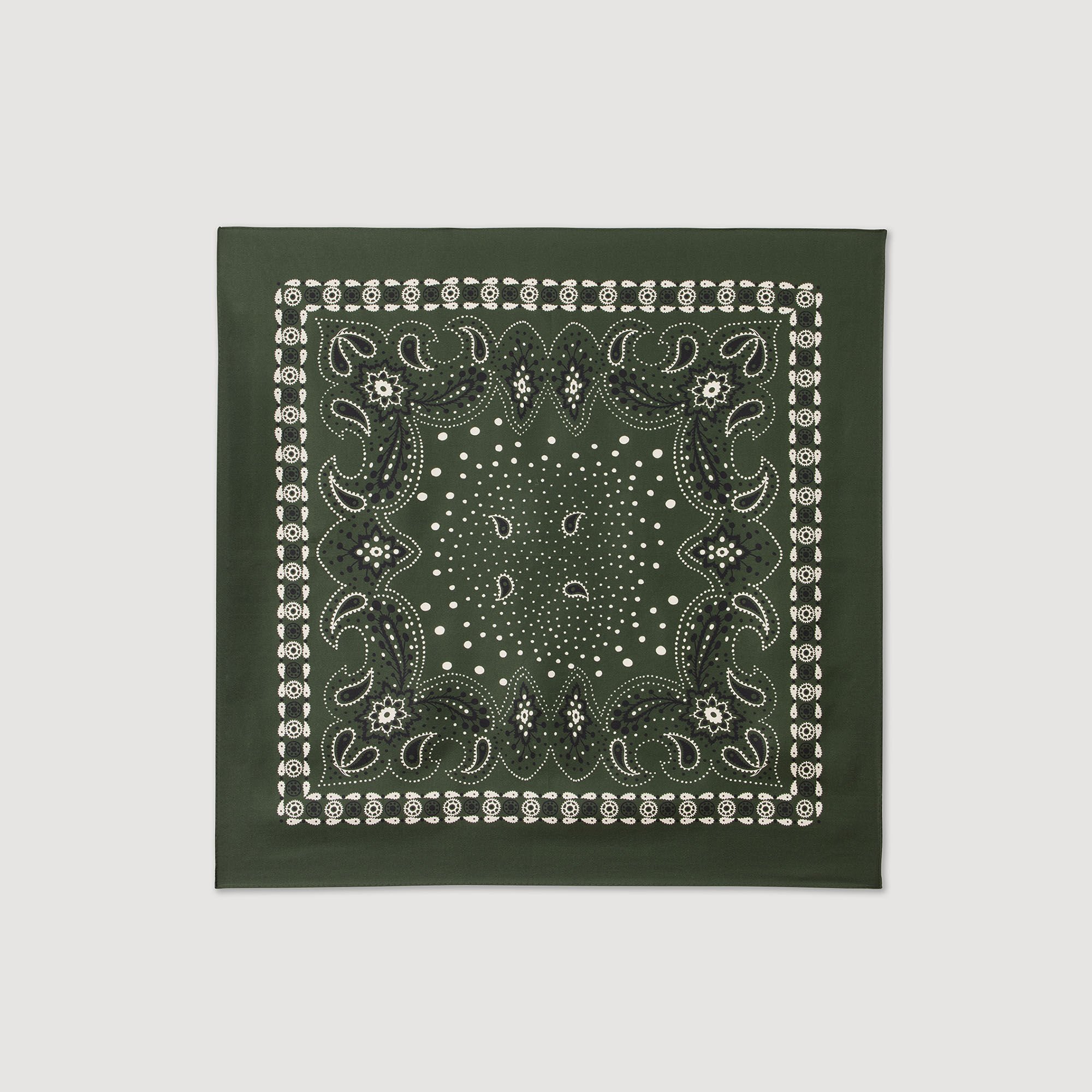 Foulard in seta con stampa bandana