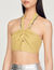 Top corto ornato di strass