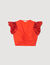 Crop top con maniche ricamate