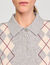 Maglione a rombi con colletto polo