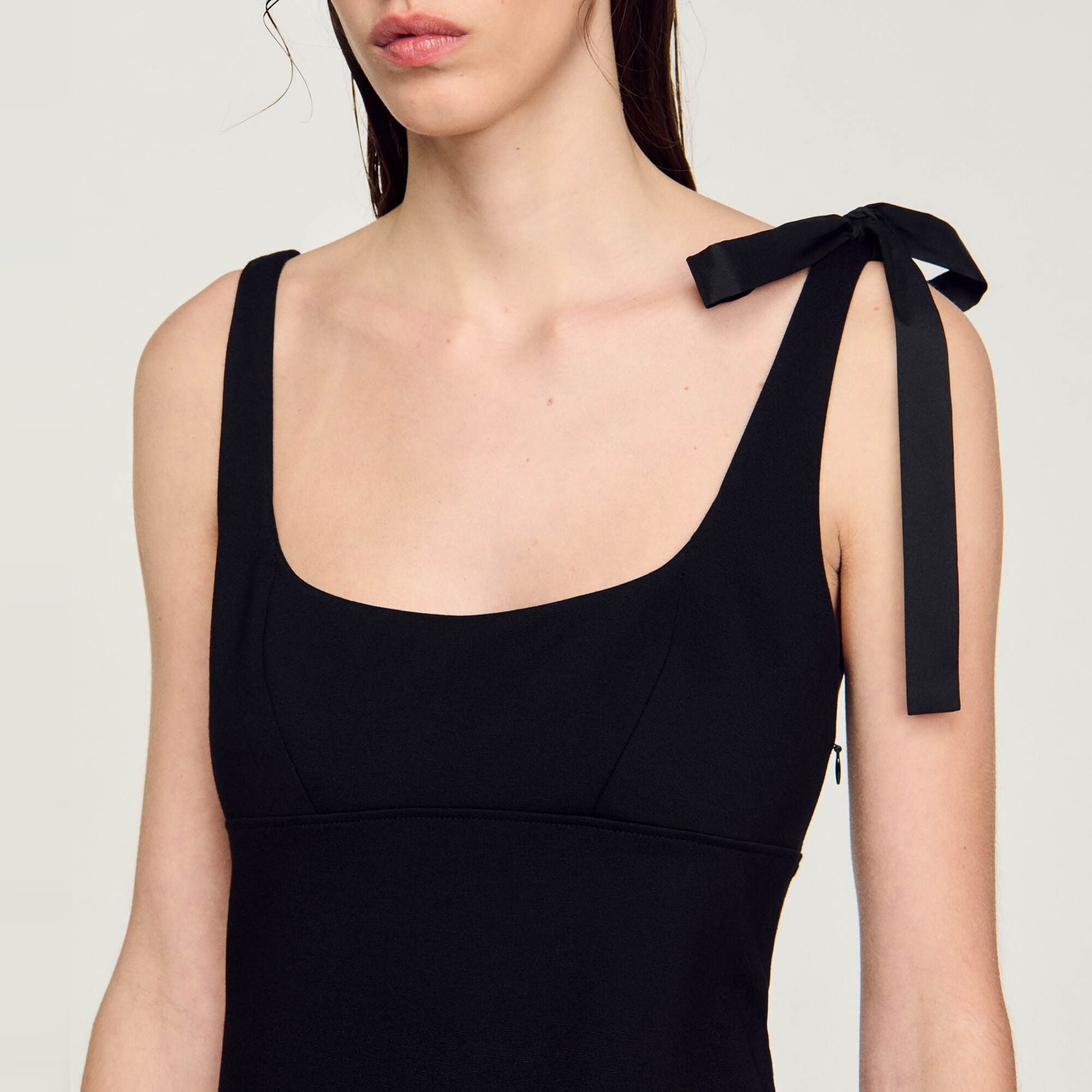 Abito corto in doppio materiale - Donna | Sandro