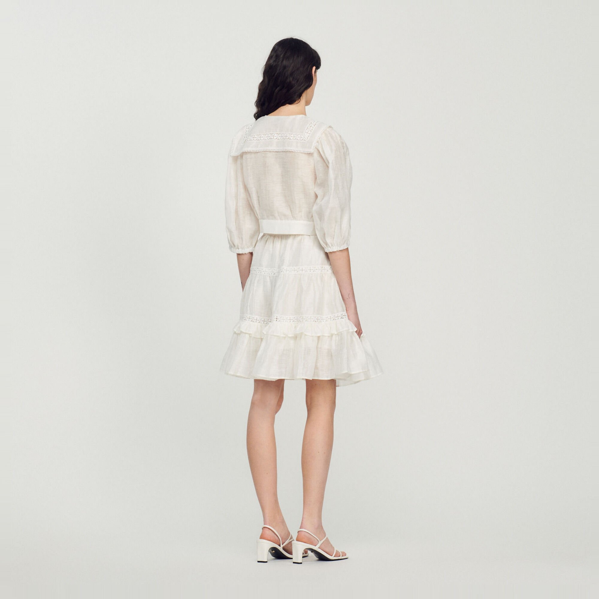 Camicia con colletto in pizzo