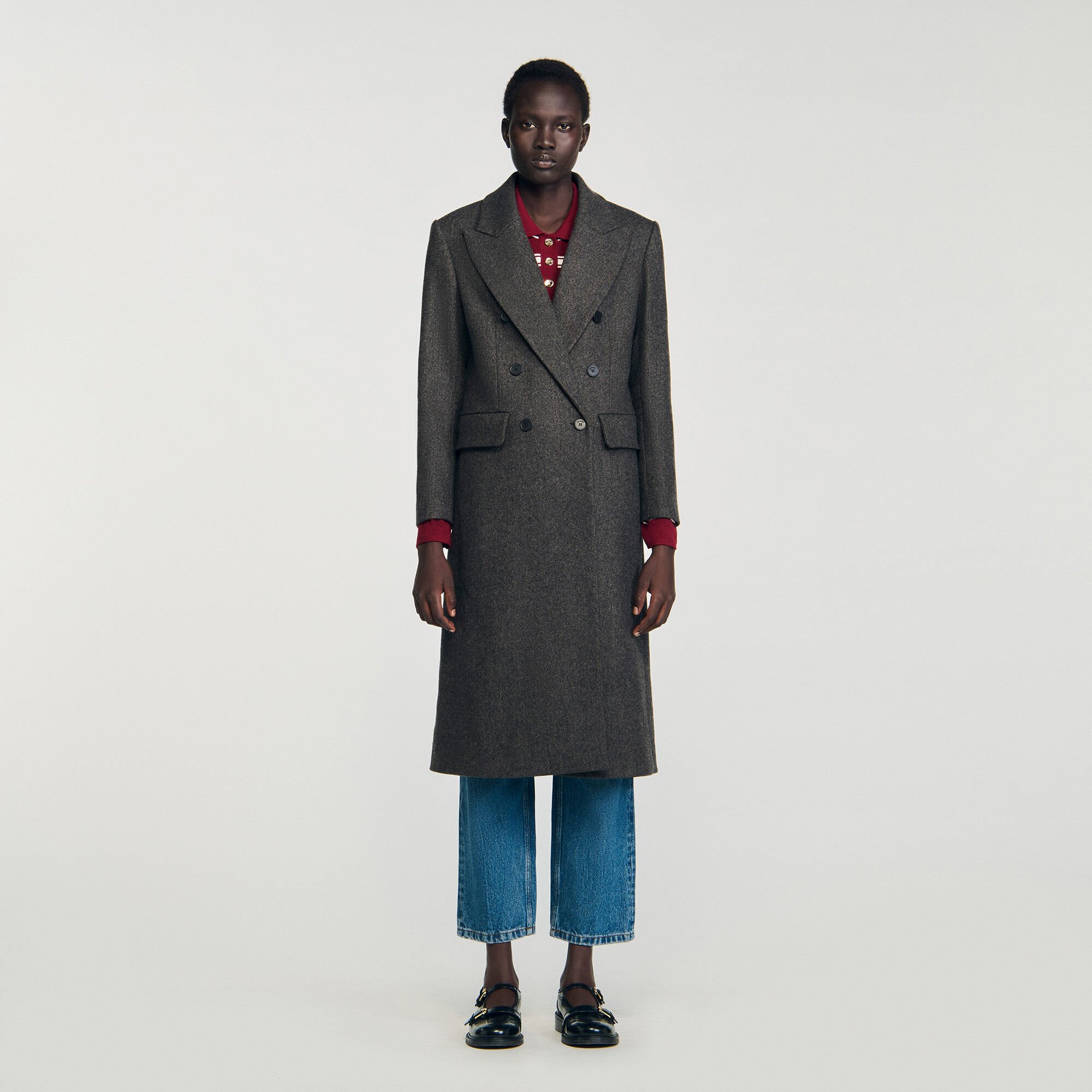 Cappotto attillato doppiopetto