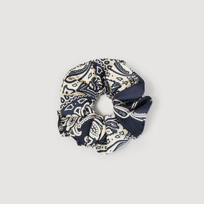 Elastico arricciato con stampa a bandana