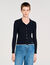 Cardigan corto con colletto polo