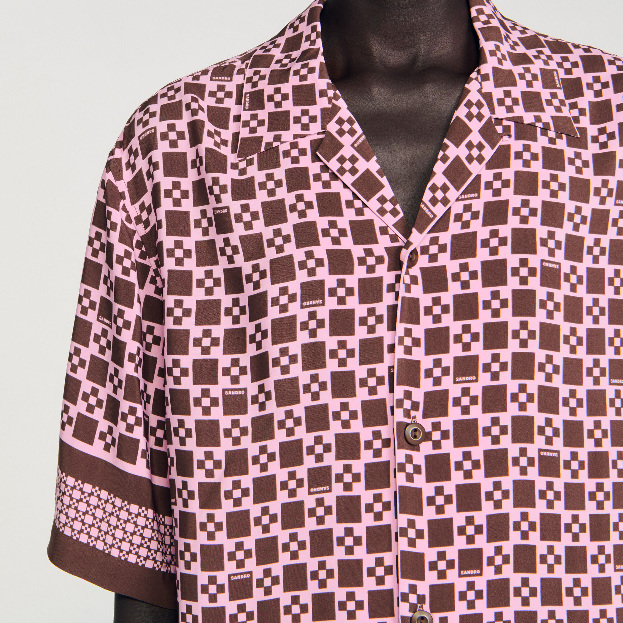 Camicia fluida con stampa Square Cross