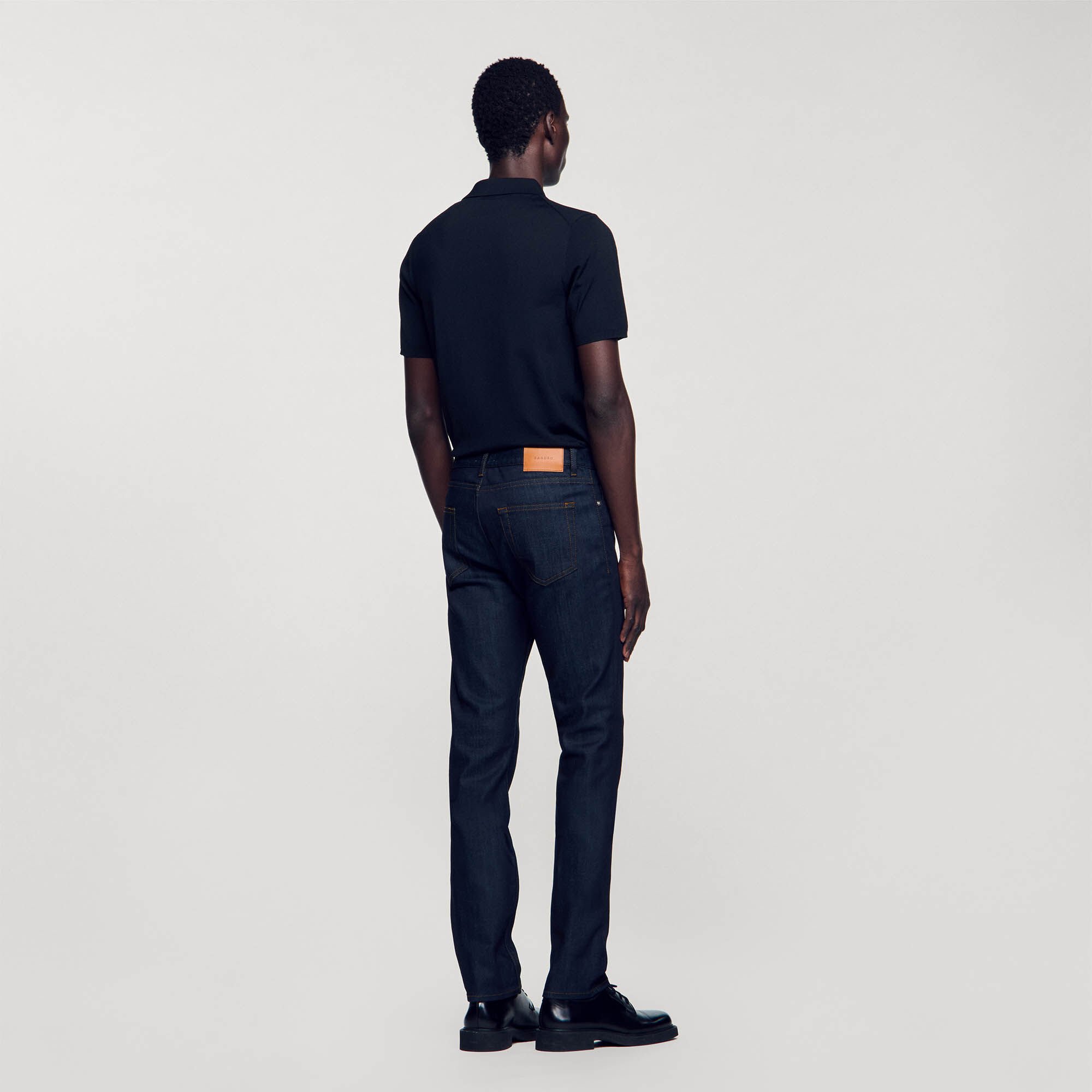 Jeans dritti con lavaggio Waterless