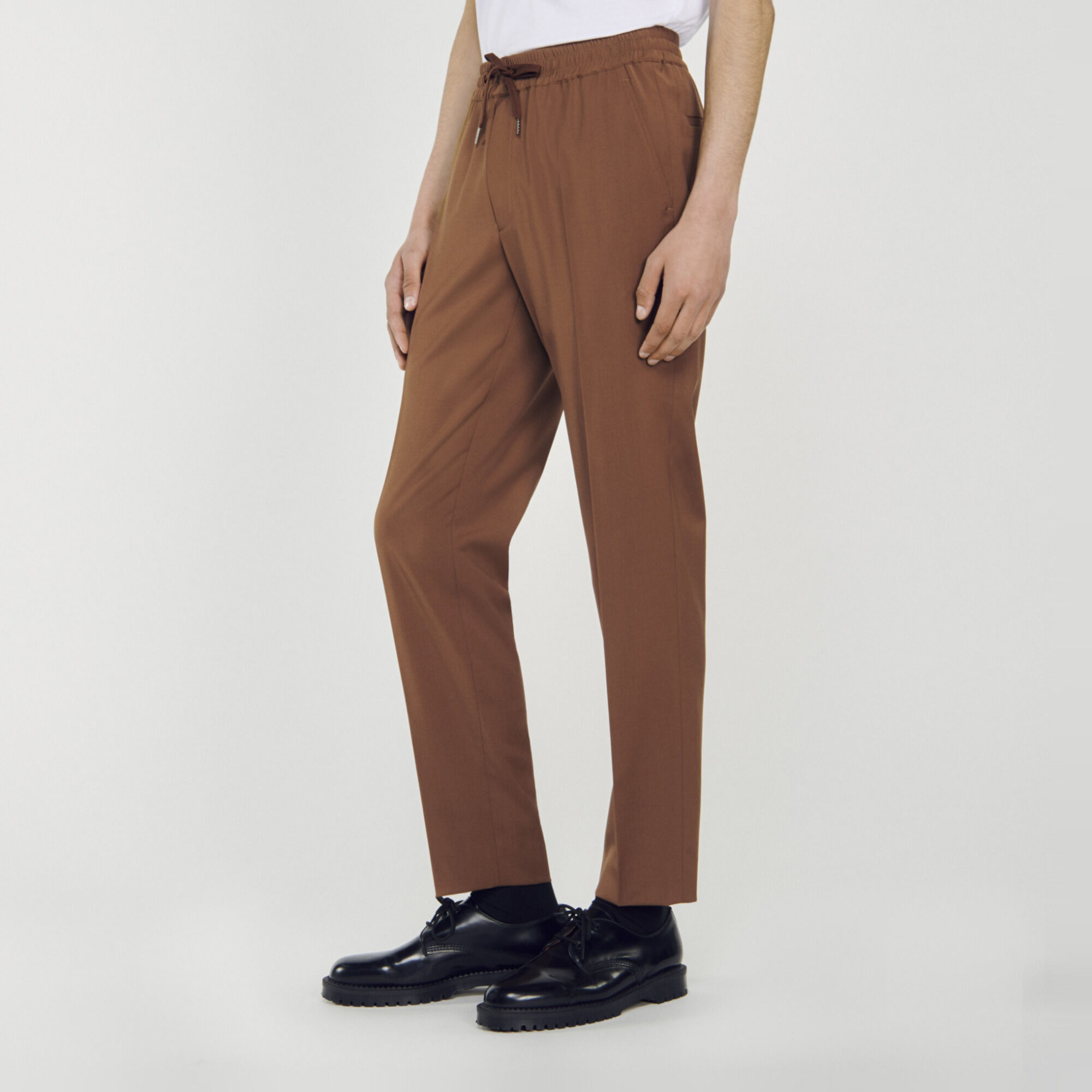 Pantaloni dritti elasticizzati