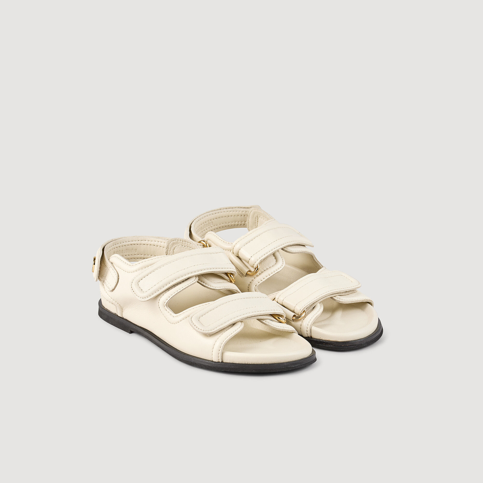 Sandali in pelle di agnello liscia