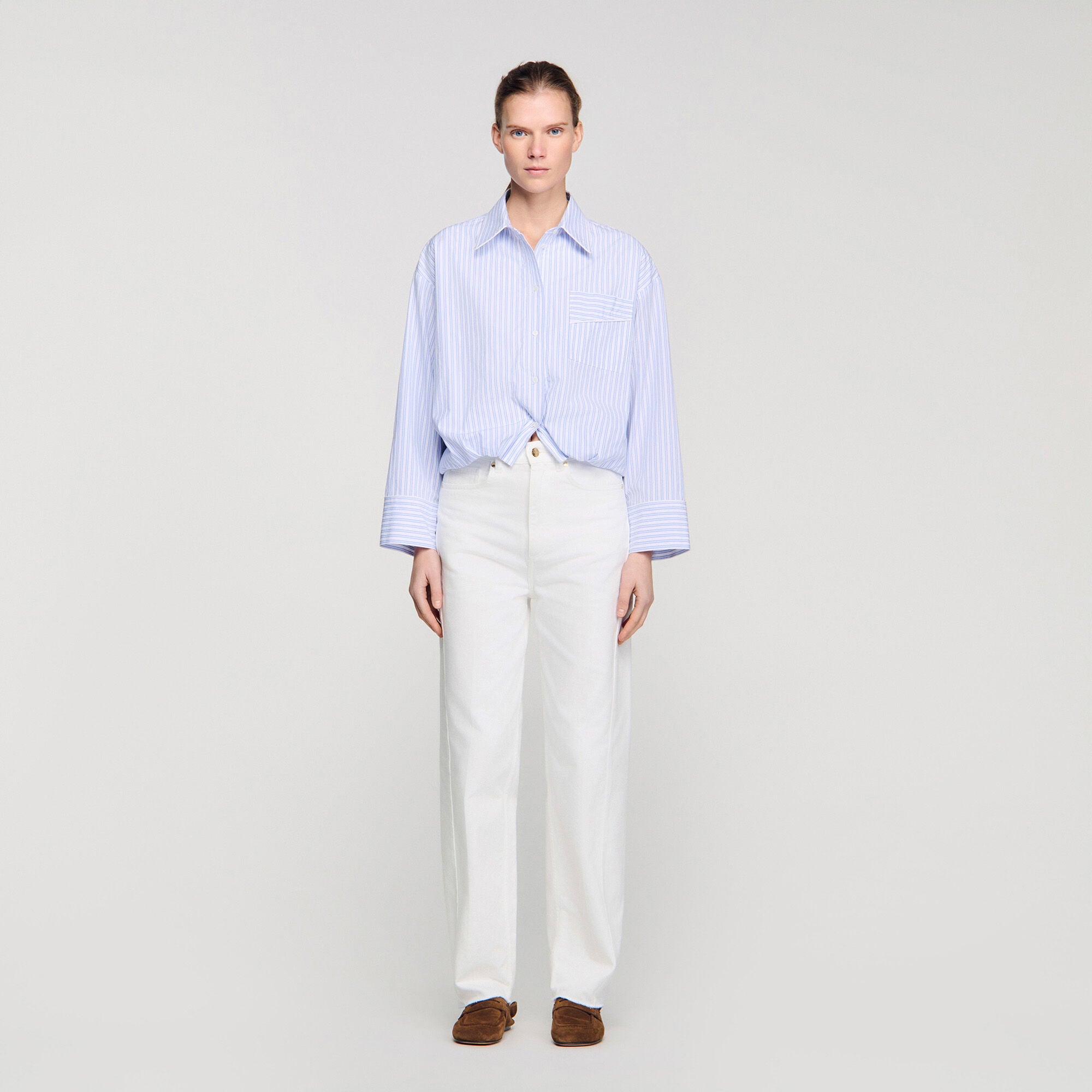 Camicia corta a righe