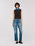 Maglione in maglia e denim