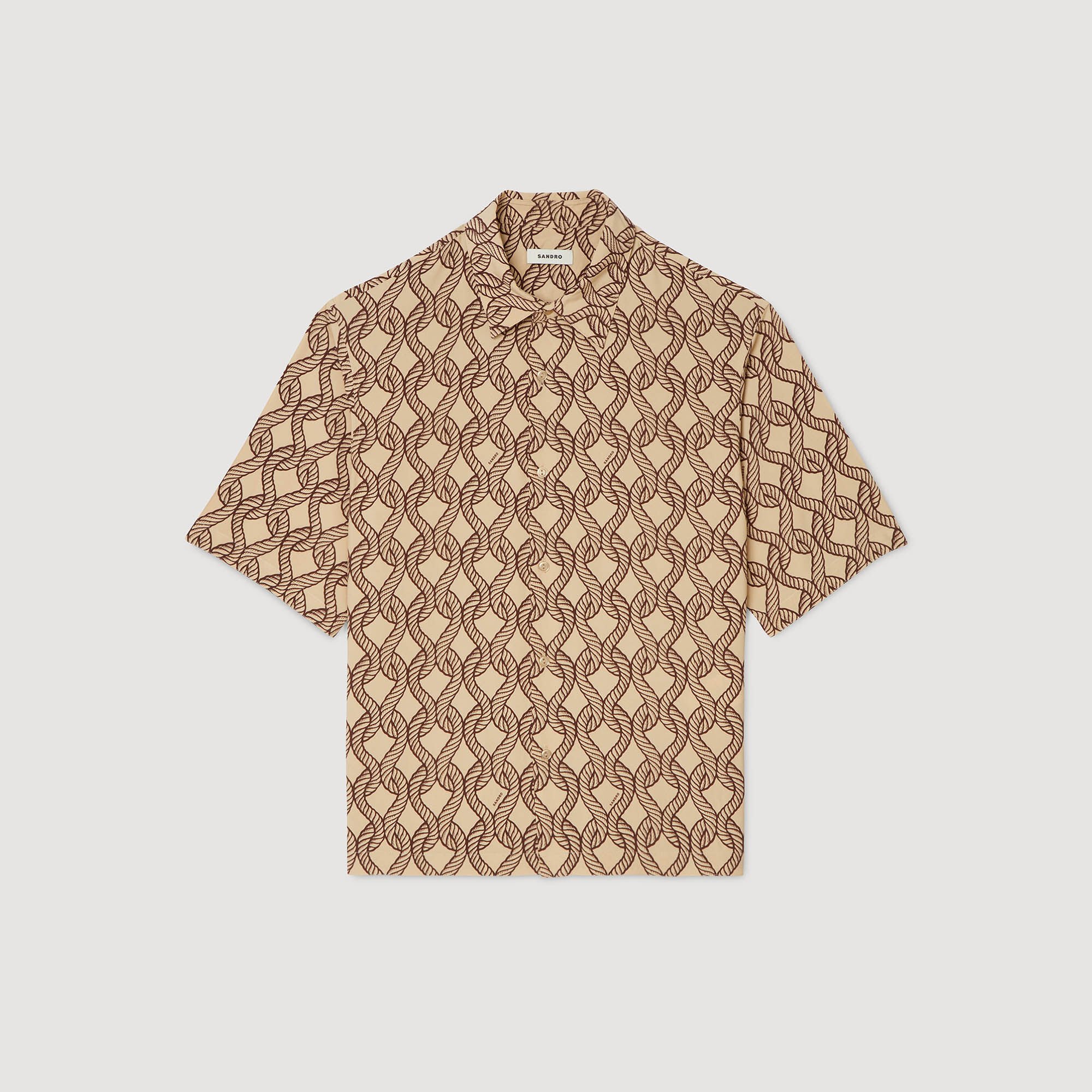 Camicia fluida con stampa a corde