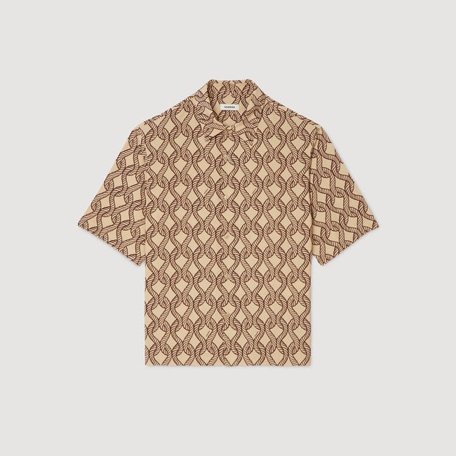 Camicia fluida con stampa a corde