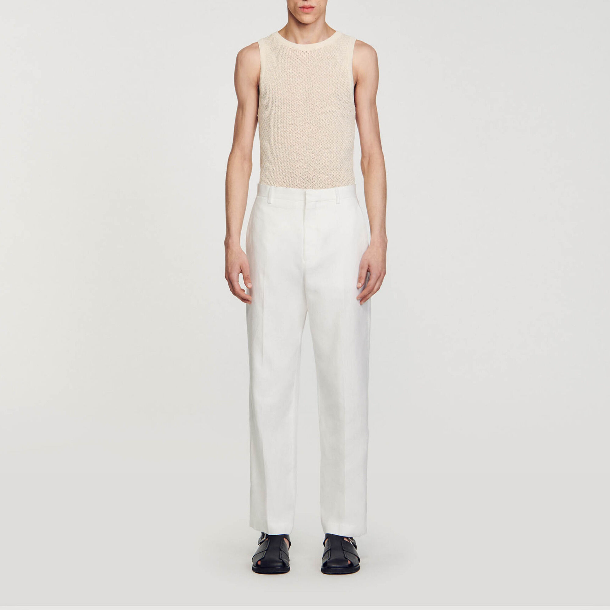 Pantaloni in lino e cotone