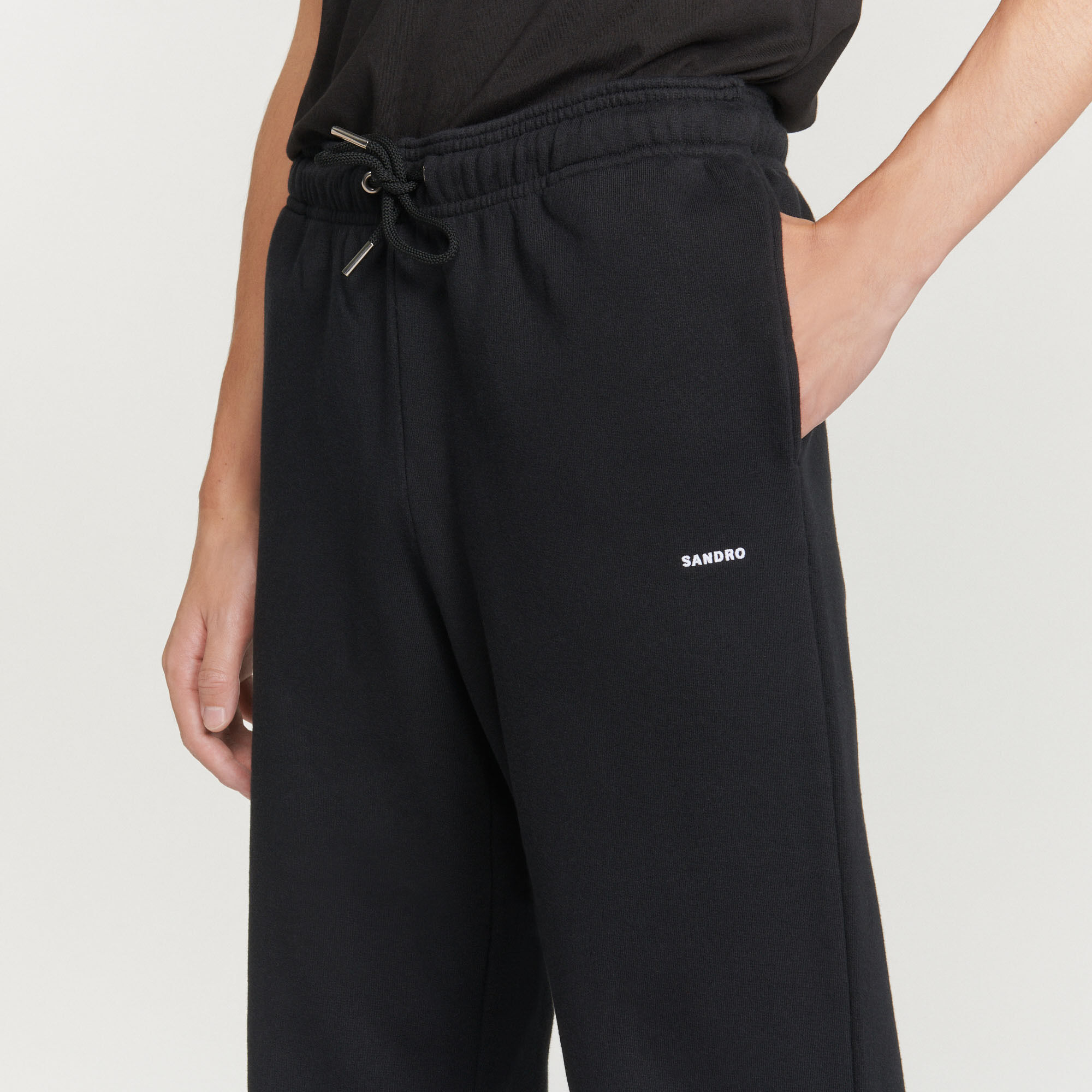 Pantaloni da jogging felpati ricamati